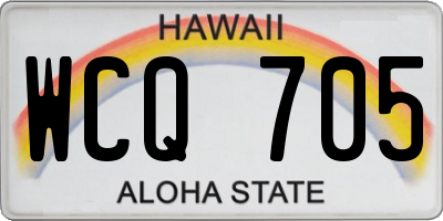 HI license plate WCQ705