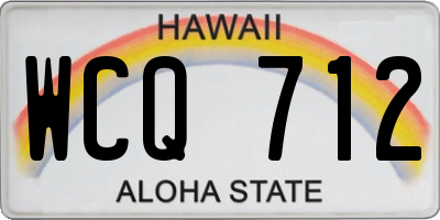 HI license plate WCQ712