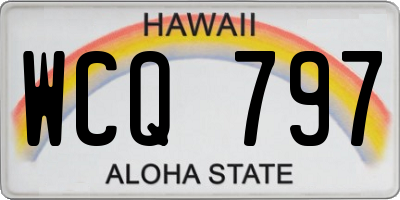 HI license plate WCQ797
