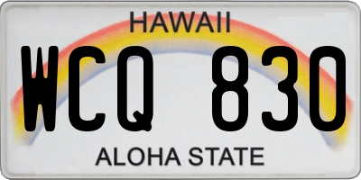 HI license plate WCQ830