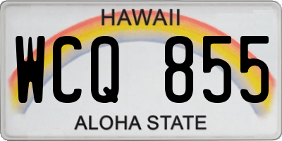HI license plate WCQ855