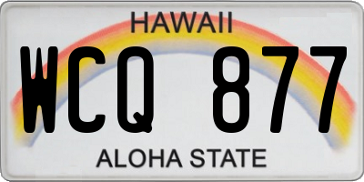 HI license plate WCQ877