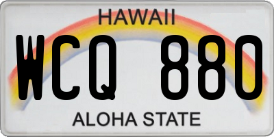 HI license plate WCQ880