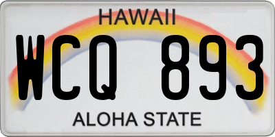HI license plate WCQ893