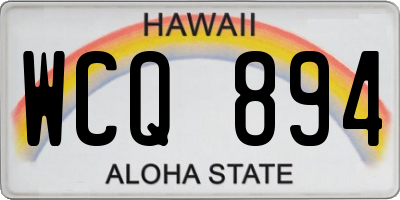 HI license plate WCQ894