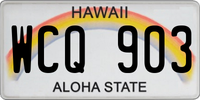 HI license plate WCQ903