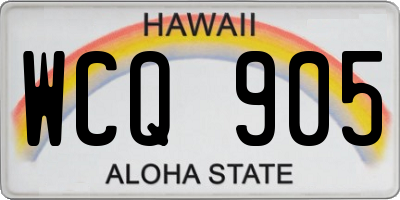 HI license plate WCQ905