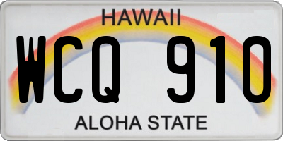 HI license plate WCQ910