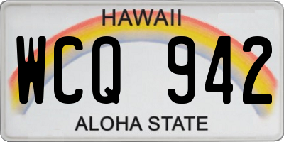 HI license plate WCQ942