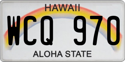 HI license plate WCQ970