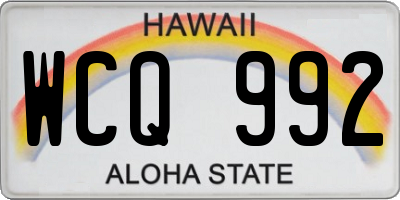 HI license plate WCQ992