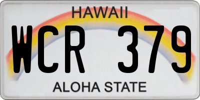 HI license plate WCR379