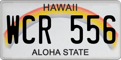 HI license plate WCR556