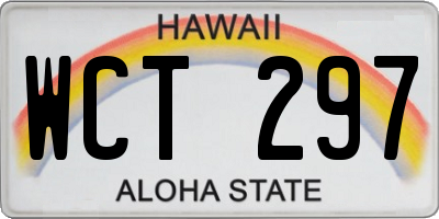 HI license plate WCT297