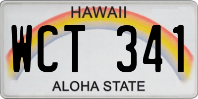 HI license plate WCT341