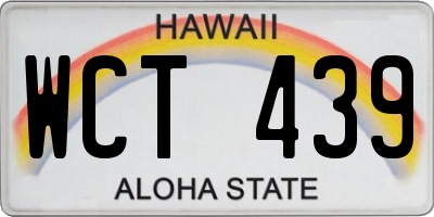 HI license plate WCT439