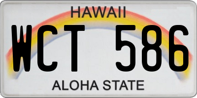HI license plate WCT586