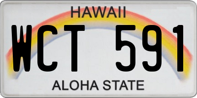 HI license plate WCT591