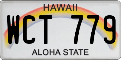 HI license plate WCT779