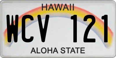 HI license plate WCV121
