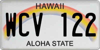 HI license plate WCV122