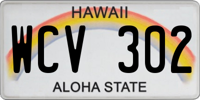 HI license plate WCV302