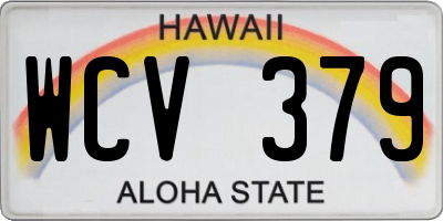 HI license plate WCV379