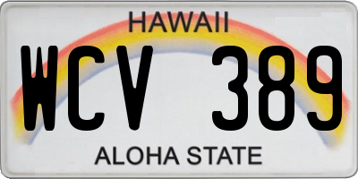 HI license plate WCV389