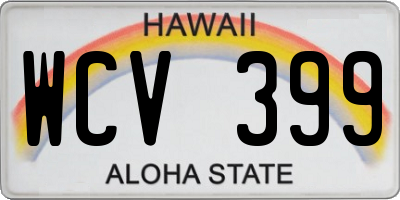 HI license plate WCV399
