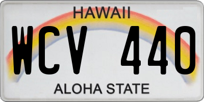 HI license plate WCV440