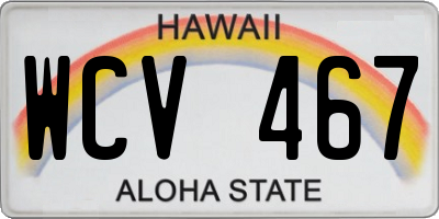 HI license plate WCV467