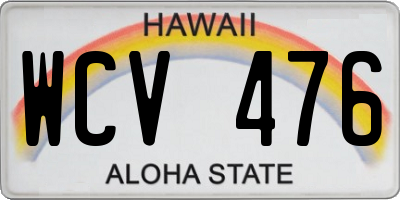 HI license plate WCV476