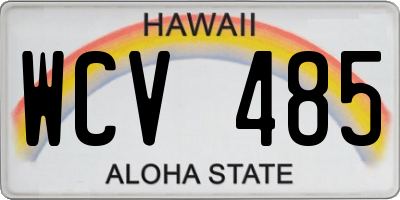 HI license plate WCV485