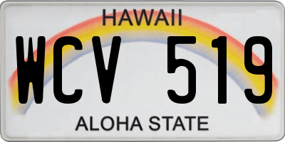 HI license plate WCV519