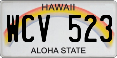 HI license plate WCV523