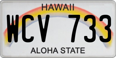 HI license plate WCV733