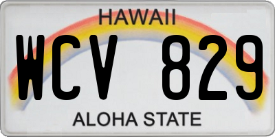 HI license plate WCV829