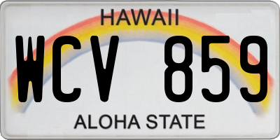 HI license plate WCV859