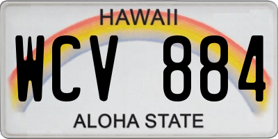 HI license plate WCV884