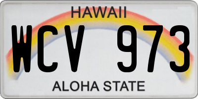 HI license plate WCV973