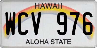 HI license plate WCV976