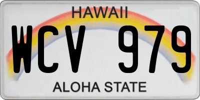 HI license plate WCV979