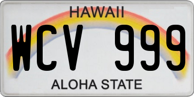 HI license plate WCV999