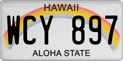HI license plate WCY897