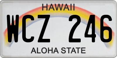 HI license plate WCZ246