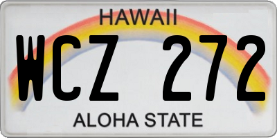 HI license plate WCZ272