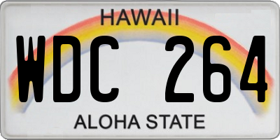 HI license plate WDC264