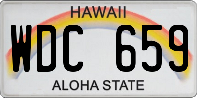 HI license plate WDC659