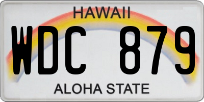 HI license plate WDC879