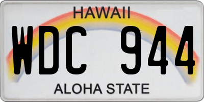 HI license plate WDC944